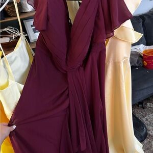Elegant Burgundy Dress
